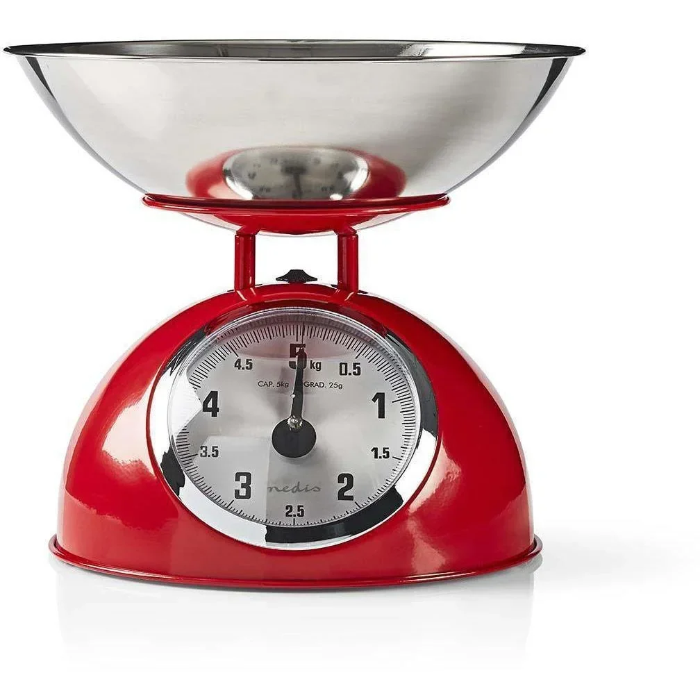 Nedis Retro-Küchenwaage - Analog - Metall - Rot