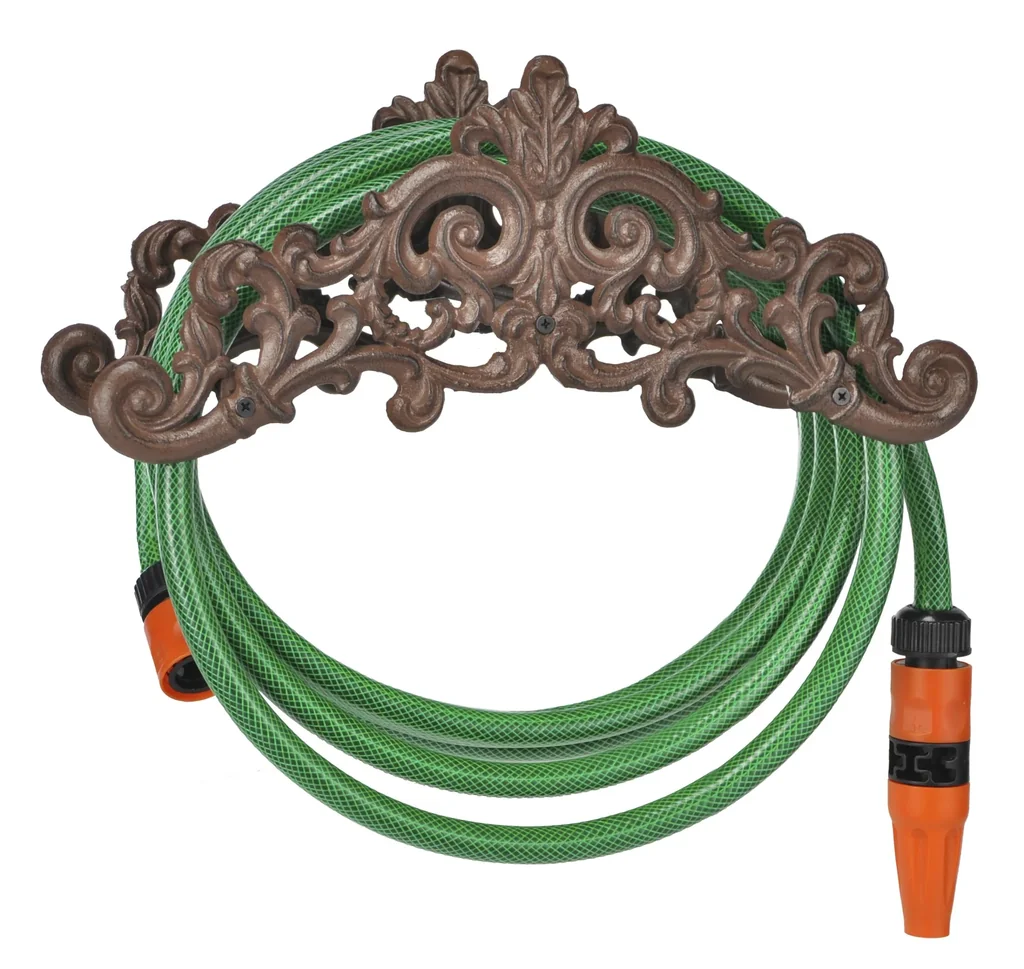 Gartenschlauchhalter, Gusseisen, Antike Optik