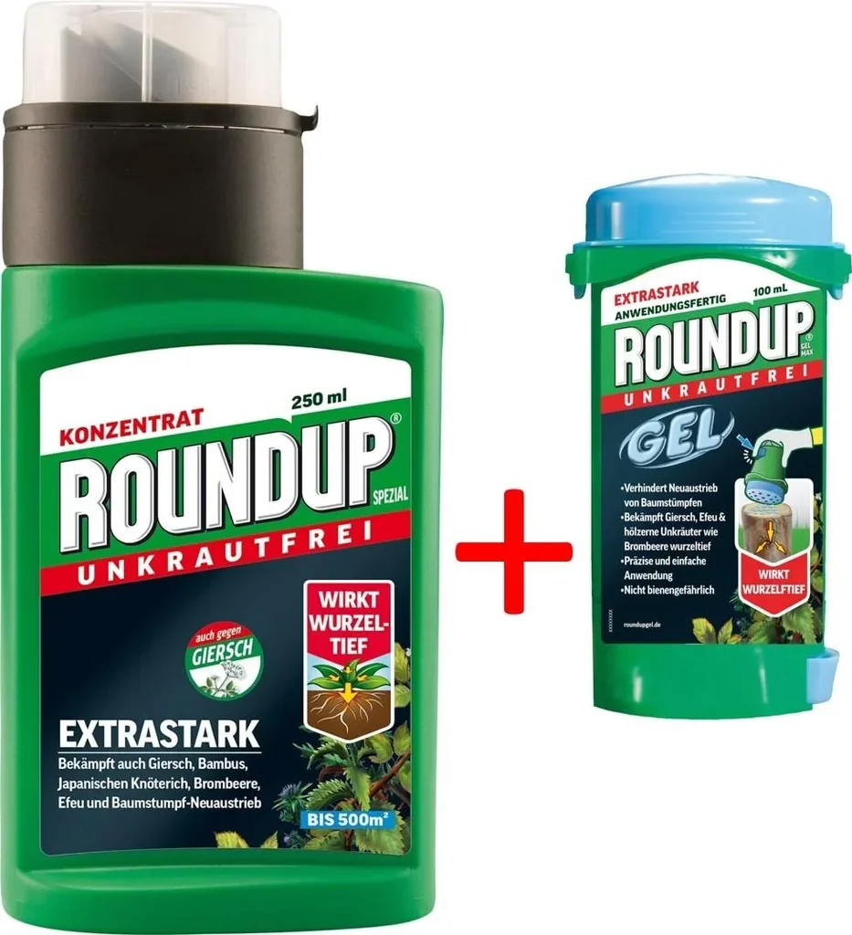 Roundup Spezial 250 ml plus Gratis dazu Roundup Gel Max 100 ml | Westfalia