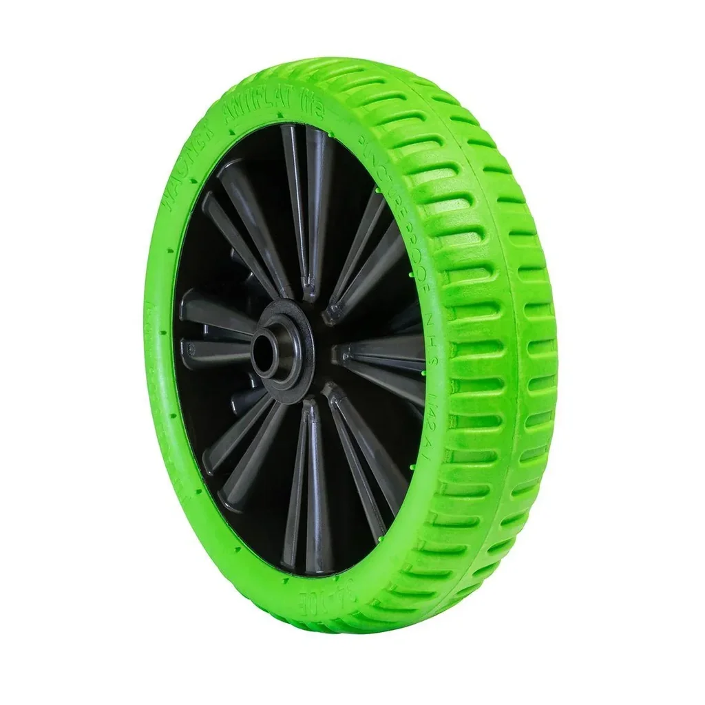 Schubkarrenrad PANNENSICHER - Ø Rad 332 mm, PU geschäumtes Rad, Gleitlager, Felge 75 mm, Achse 20 mm, Tragkraft 150 kg