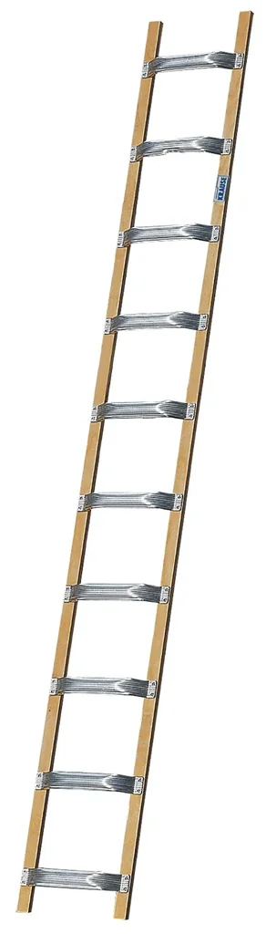 Dachleiter, 8 Sprossen, Alu/ Holz - Breite 37 cm, Länge 225 cm