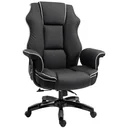 Ergonomischer Bürostuhl mit Armlehnen, Höhenverstellbarer Schreibtischstuhl mit Wippfunktion, Drehstuhl, Kunstleder, Sch