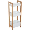 Badregal Standregal Holzregal 3 Staufächer Weiß