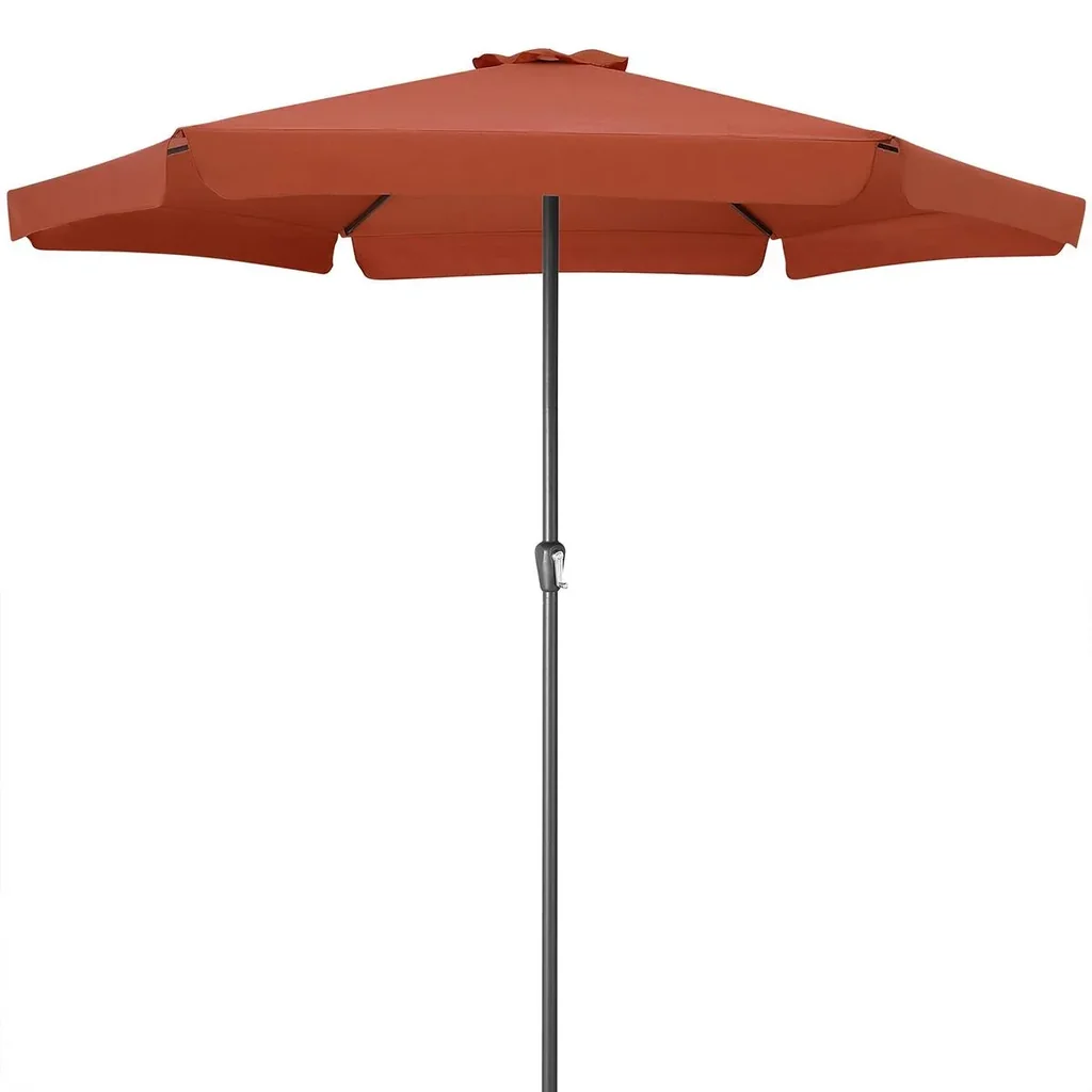 Aluminium XXL Sonnenschirm - terracotta - Ø330cm - UV-Schutz 50+