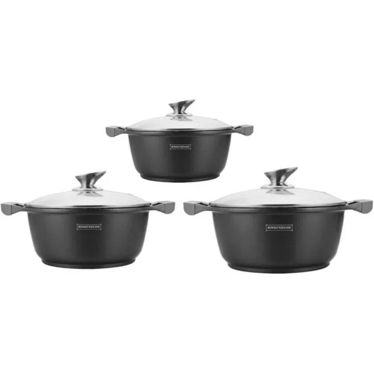 Suppenauflauf aus Marmor - Satz von 3 - 26 + 32+ 40 cm