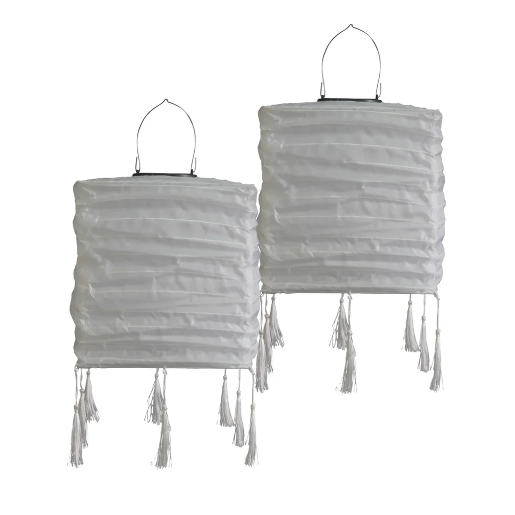 LED Solar Outdoor Lampion 2er Set