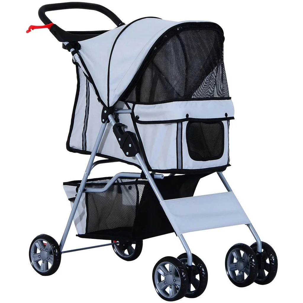 Hundewagen Hundebuggy Hunde Pet Stroller Buggy Grau