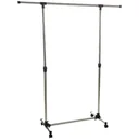 NL Kleiderständer auf Rädern - Edelstahl - 163x42,5x150 cm
