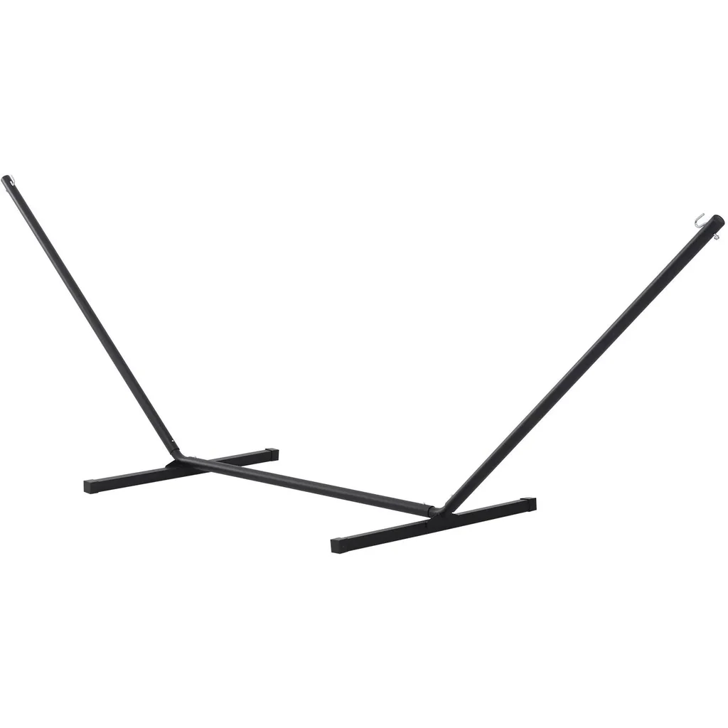 Hängemattengestell für Hängematte Hängemattenständer mit Hacken Garten Strand Metall 360x92x115cm bis 150kg