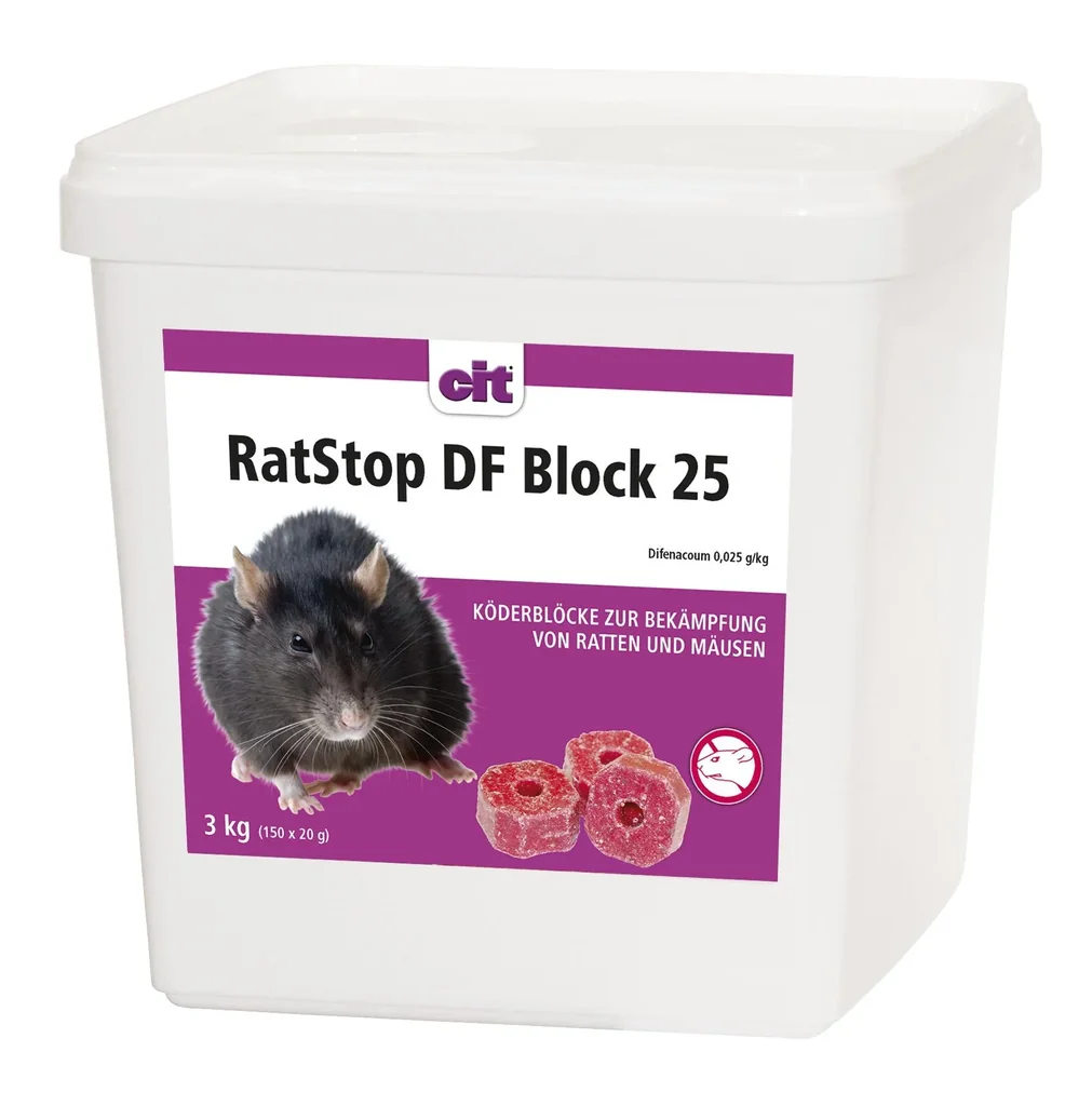 RatStop DF Block 25, 3 kg Difenacoum