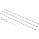 Aufstellstange 3 stk, Teleskopstange für Markise Sonnensegel inkl, Seil + Heringe Metall Weiß ?25 x 104 cm