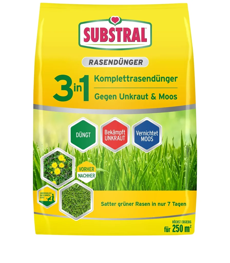 3in1 Komplettrasendünger 9 kg