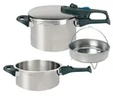 Schnellkochtopf Set 'Praktika Plus XL', 5-teilig, Edelstahl, Induktion