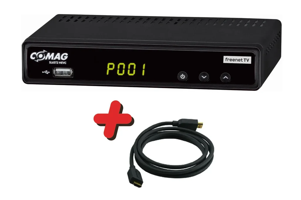 DVB-T2 Receiver SL65 T2 + GRATIS dazu: HDMI Kabel