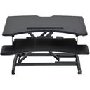 Höhenverstellbar Sitz-Steh-Schreibtisch Stehschreibtisch Schwarz L76 x B68 x H(12,5-42) cm