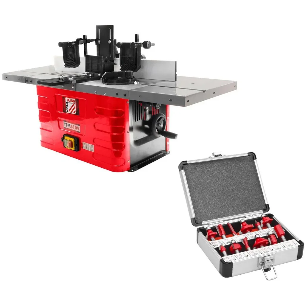 Tischfräsmaschine - 1500W - 103.5x69x55.5 cm MET Holzmann Router Set - 12 Stück
