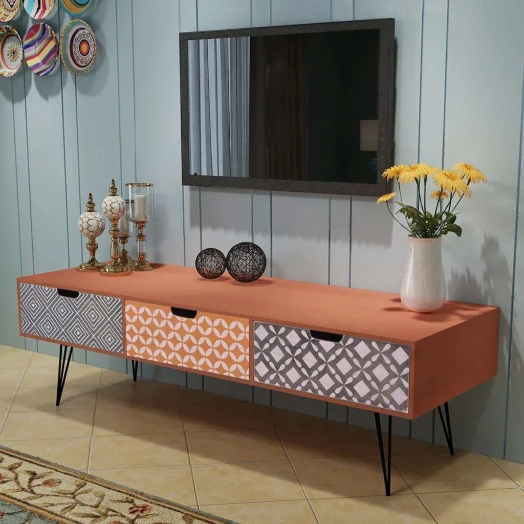 TV-Schrank mit 3 Schubladen 120x40x36 cm braun