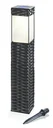 Solar LED Standleuchte mit Solarmodul, Rattan, tageslichtweiß