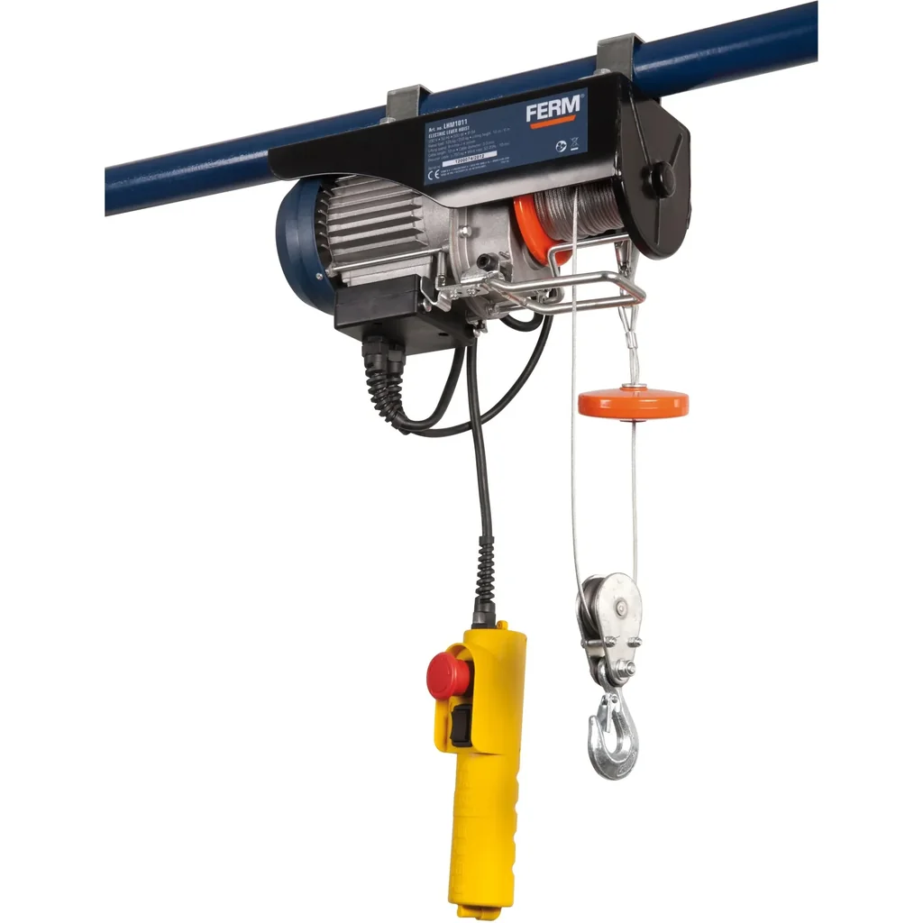 LHM1011 Elektro-Seilhebezug 500W - max. 12m - max. 250 kg - Bedienungsschalter - Inkl. Zubehör