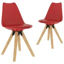 Esszimmerstühle 2 in rot