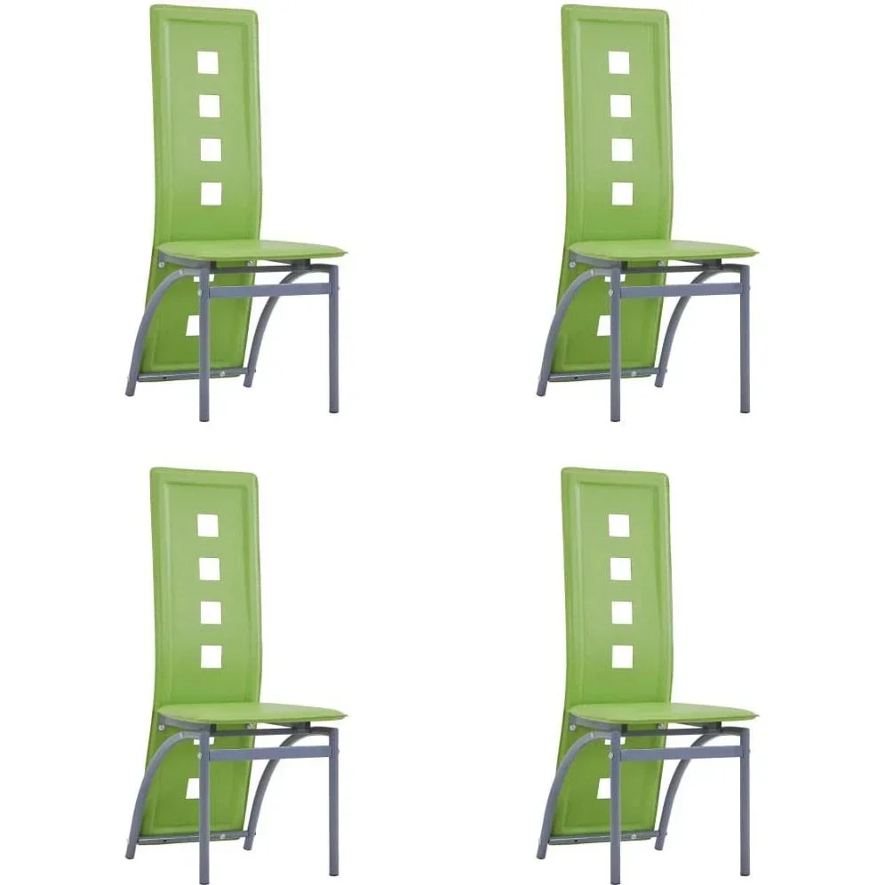 Esszimmerstühle 4-Sitzer Kunstleder grün