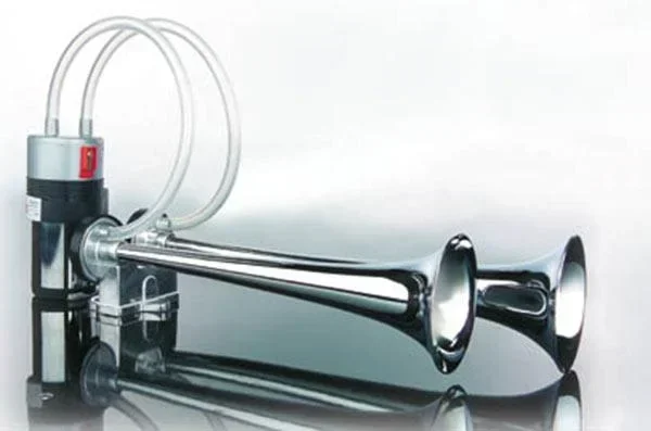 Zweiklang Kompressor Fanfare/ 12 Volt - Lufthorn m. Befestigungsmaterial