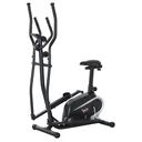 Crosstrainer Ellipsentrainer mit 8 Magnetwiderstandsstufen Heimtrainer mit LCD Monitor Stahl PVC ABS Schwarz 103 x 62 x