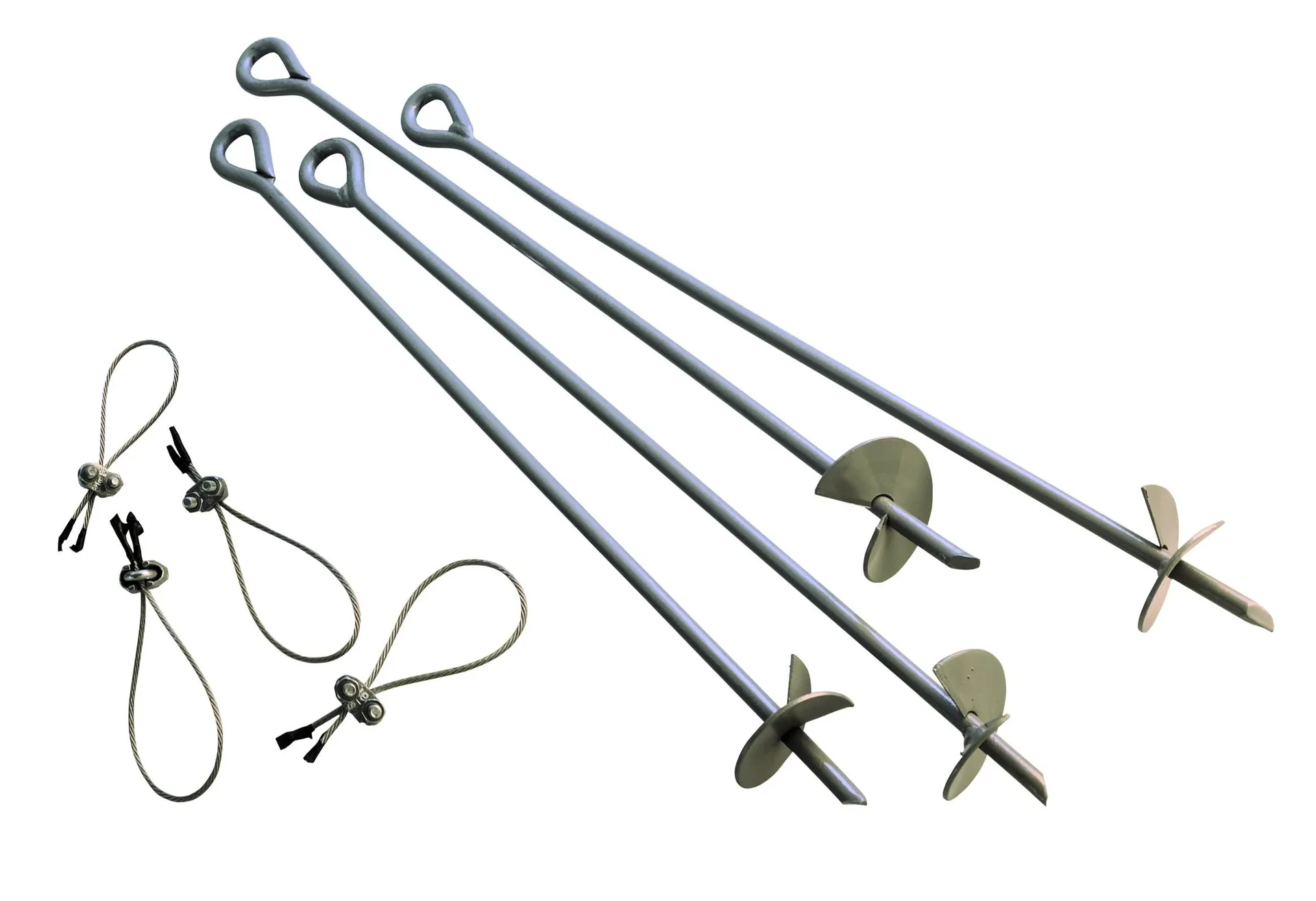 ShelterLogic Bodenanker-Set 69 cm 4 Stück Silber – Sturmanker für Weidezelt, Pavillon & Zelt