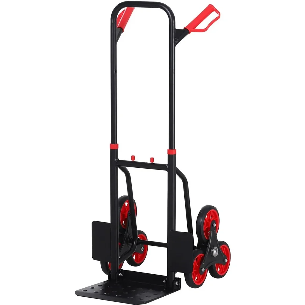 Treppensteiger höhenverstellbar schwarz/rot