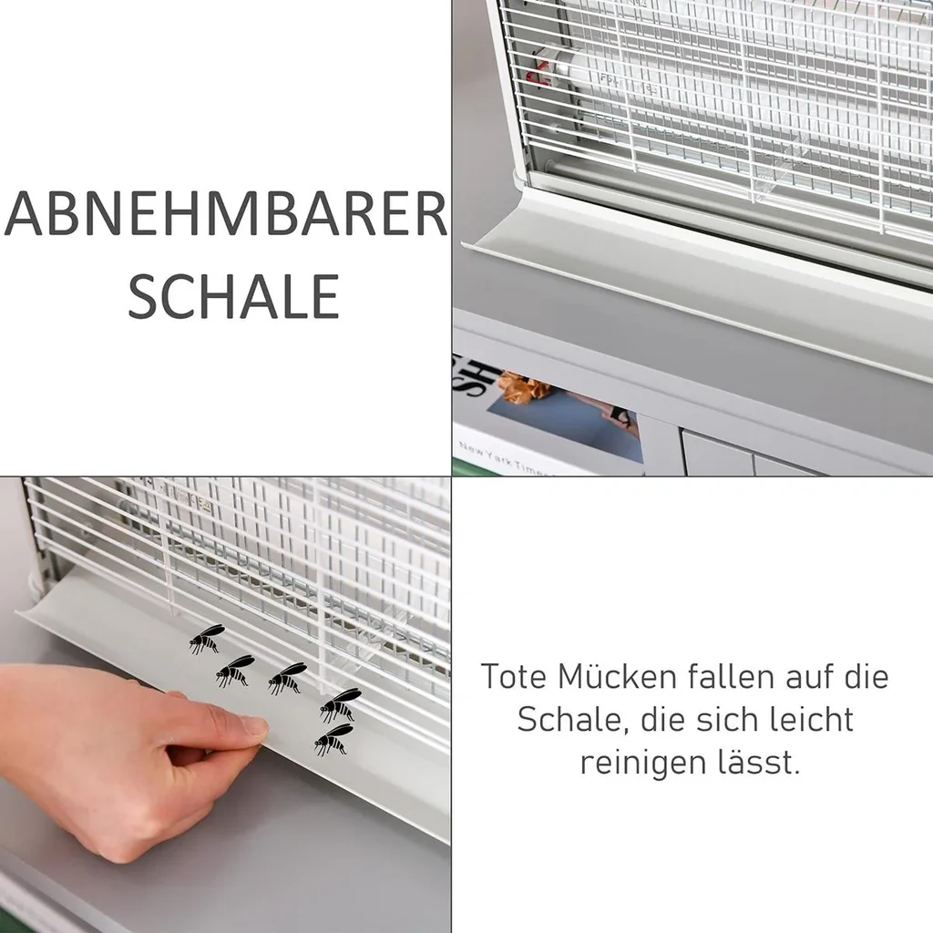 Insektenfalle 60 m² Wirkungsbereich weiß, grau