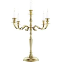 Kerzenhalter gold glänzendes Aluminium 40cm 5-armiger Kandelaber