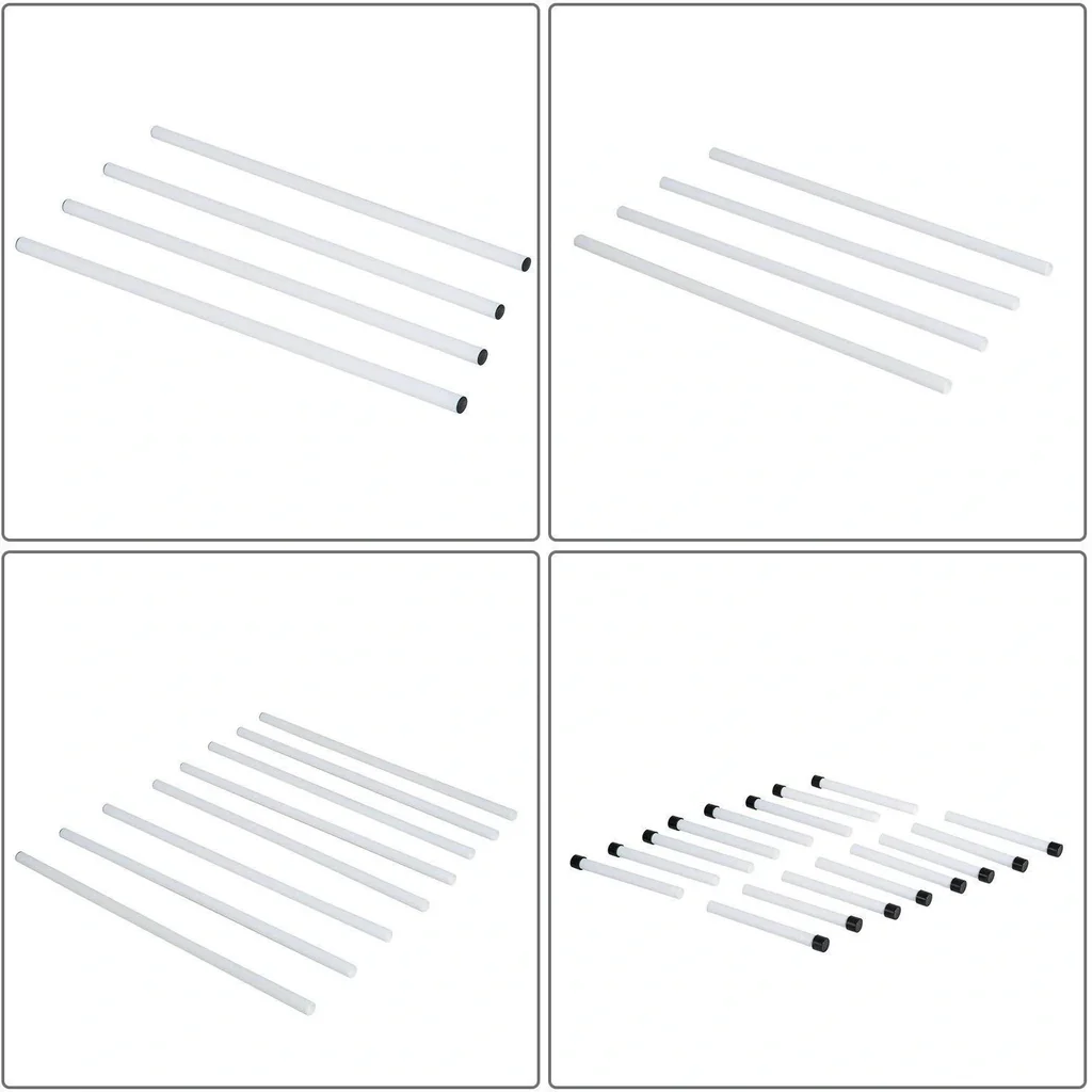 Agility Hürdenset Slalom Stangen Hunde Training Set 4 x Hürden Weiß