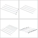 Agility Hürdenset Slalom Stangen Hunde Training Set 4 x Hürden Weiß