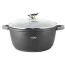 Kochtopf/Kasserolle - mit Deckel - 28 cm - Schwarz