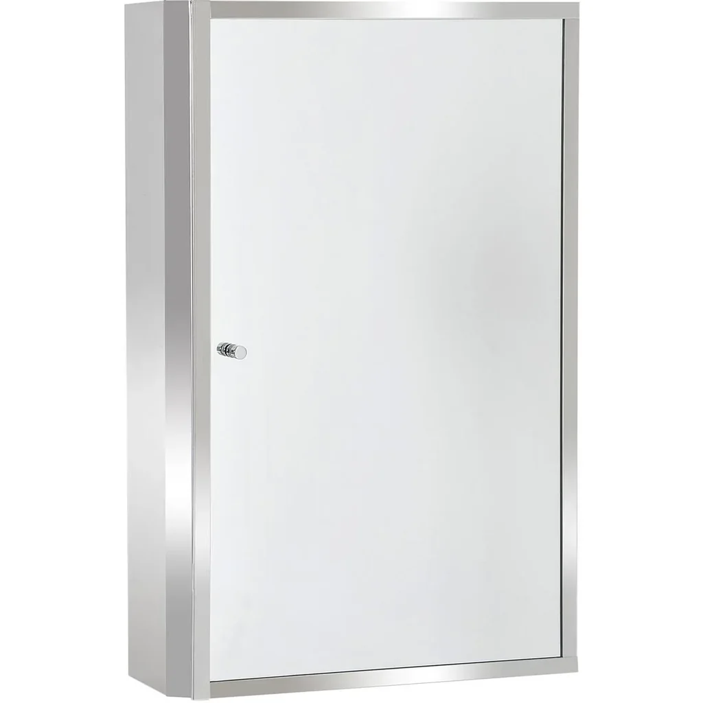 Badezimmerspiegel mit Schrank, silber