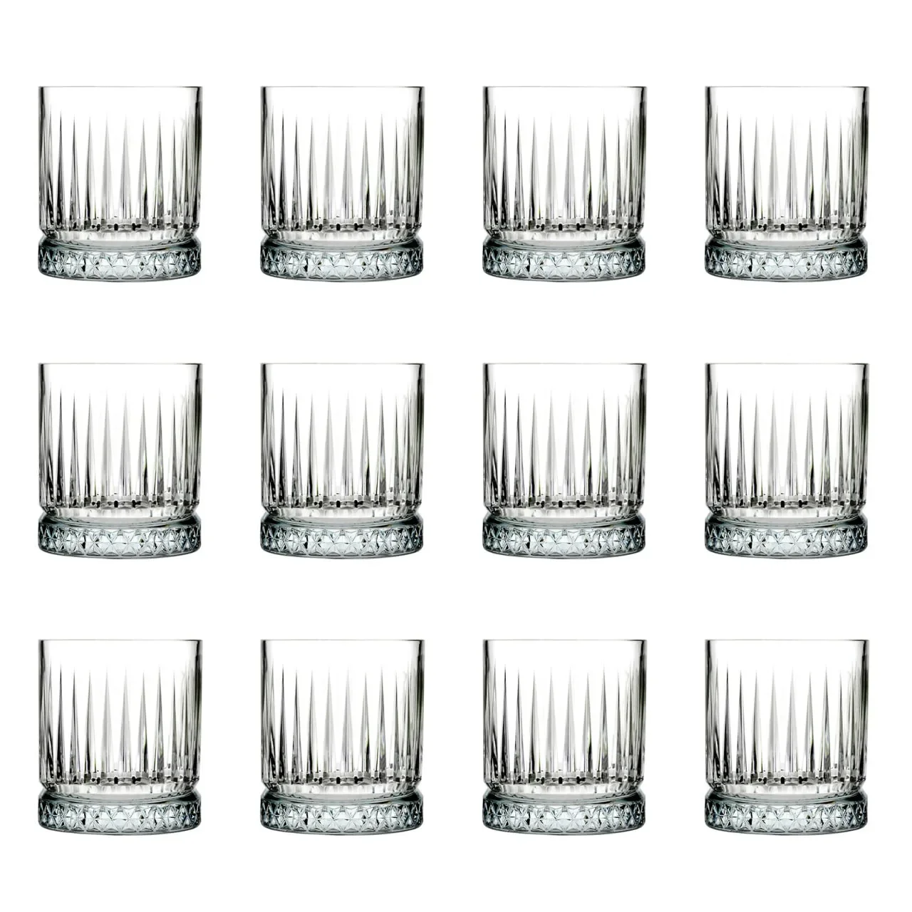 Whiskygläser, Whiskybecher - Elysia, 12er-Set, Stilvolle Gläser für Whisky & mehr, 355 ml