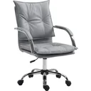 Bürostuhl Drehstuhl höhenverstellbar rollbar ergonomisch PU grau 64 x 57 x (91 101) cm