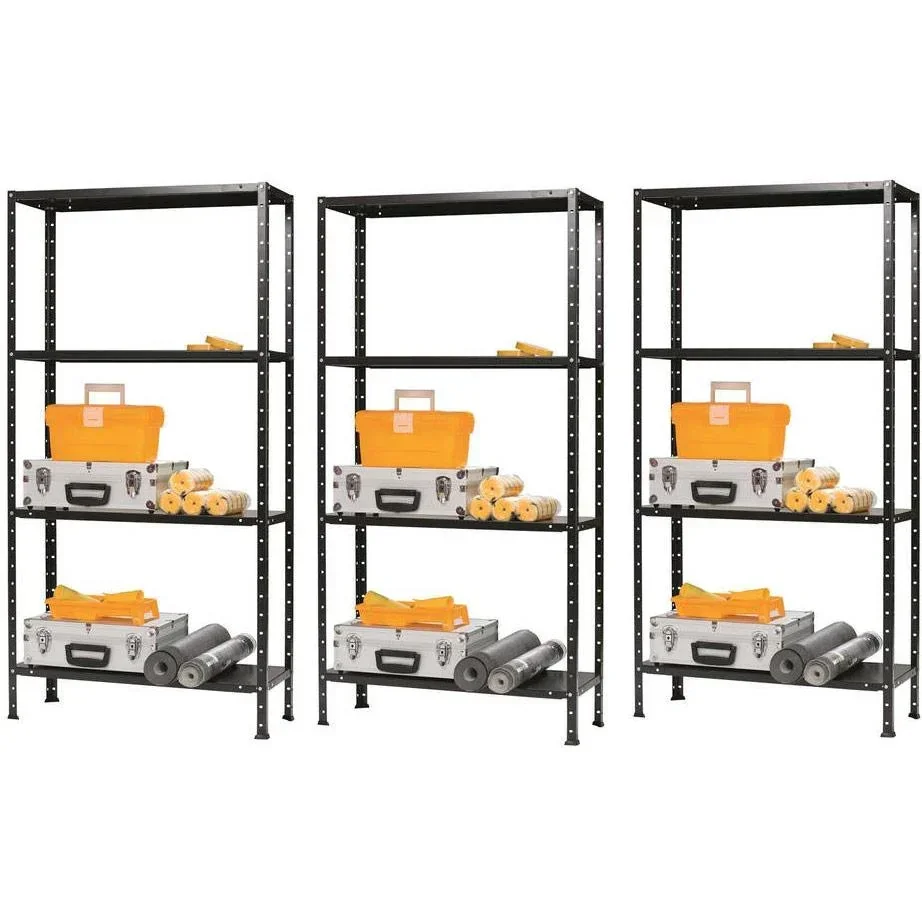 Aufbewahrungsregal 3er-Set - Schwarz 150 x 73 x 30 Ablagefläche