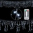 LED-Kette fallender Regen weiß und Fernbedienung