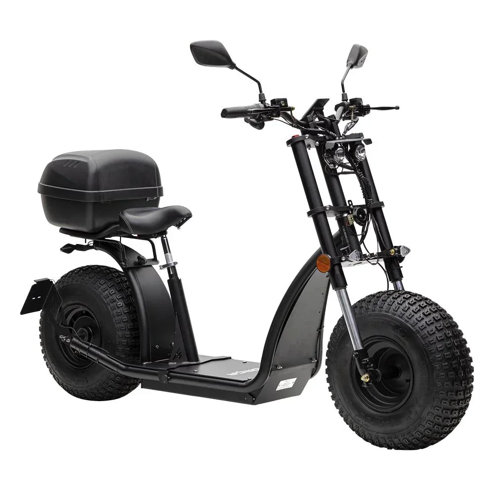 Forca E-Roller "Knumo" 45 km/h, 1500 Watt Safety Plus inklusive Blinkanlage, Gepäck-Case und Lithium-Akku schwarz