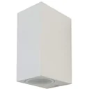 - Außenleuchte - 2 Leuchten - Wandleuchte - Rechteck - GU10 - IP44 - Weiß