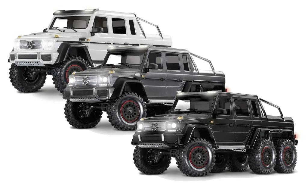 Mercedes-Benz G63 AMG 6x6 RTR ohne Akku/Lader inkl. Licht 1/10 6WD Scale-Crawler Brushed schwarz