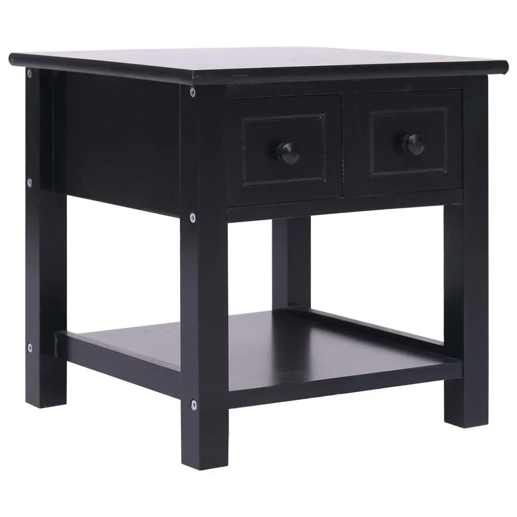 Beistelltisch 40x40x40 cm Paulownia-Holz schwarz