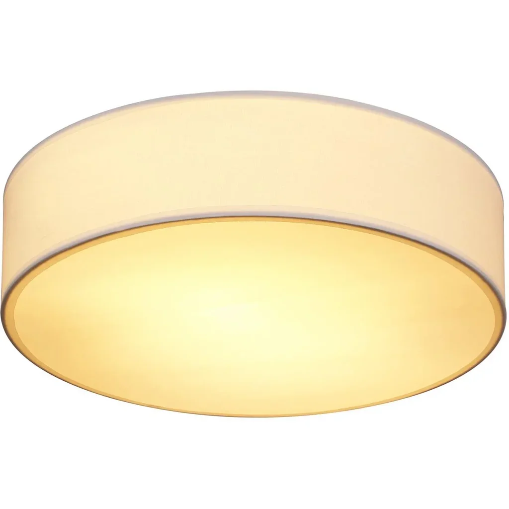 Deckenleuchte - Weiß - Stoff - Ø38cm