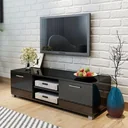 TV-Schrank 120x40,3x34,7 cm Hochglanz schwarz