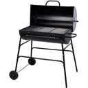 BBQ XL Holzkohlegrill - Zylinderform - Grillfläche (LxB) 71 x 35 cm - Schwarz