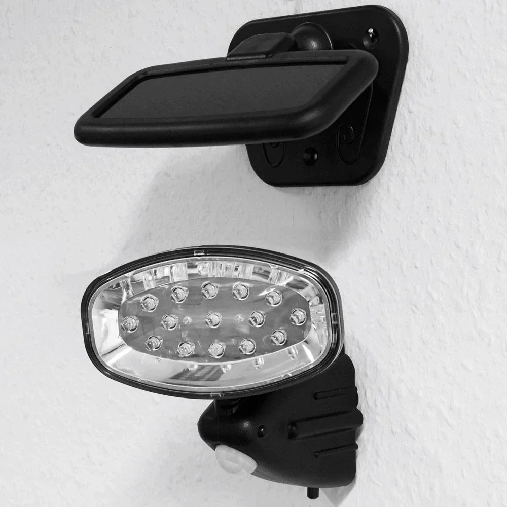 Solarbetriebene Wandleuchte mit 15 LEDs und Bewegungssensor