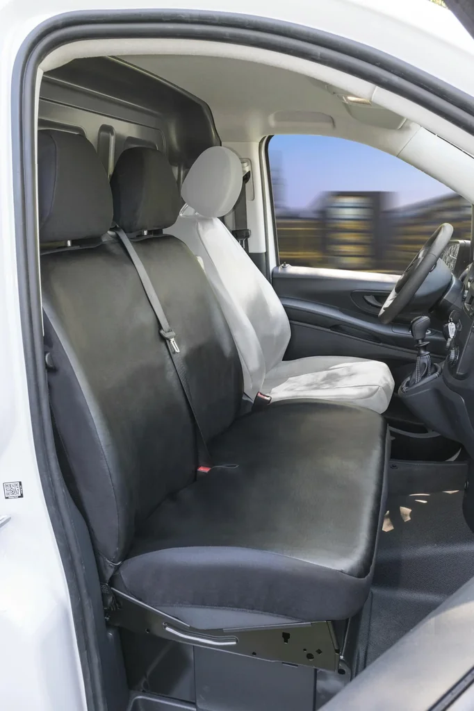 Passform Sitzbezüge Mercedes Vito 447 für Doppelbank vorne aus Kunstleder ab BJ 06/2014 - heute