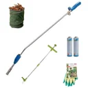 PZ9000 Unkrautvernichter + 2 Gasflaschen + Unkrautlöser + Gartenhandschuhe + Gartenabfallbeutel