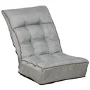 Bodenstuhl Bodensessel Sitzkissen Rückenlehne verstellbar für Wohnzimmer Büro modern Grau 60 x 90 x 73 cm
